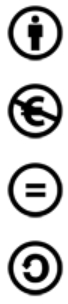 Iconos licencias copyleft