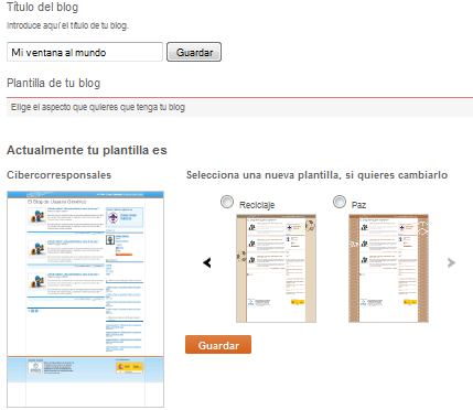 cambiar la plantilla