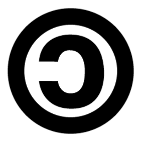 letra c al revés logo copyleft